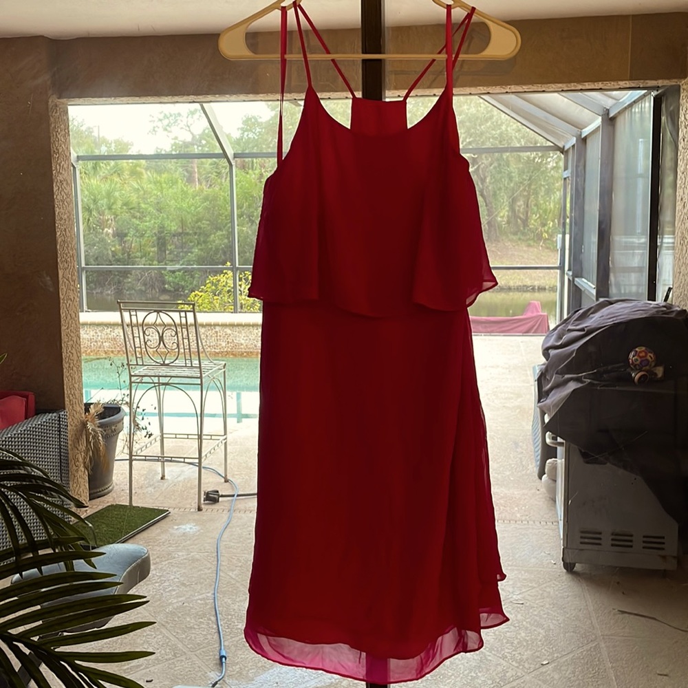 Hot pink Gianni Bini cocktail dress. Size 12 but fits more like an eight.